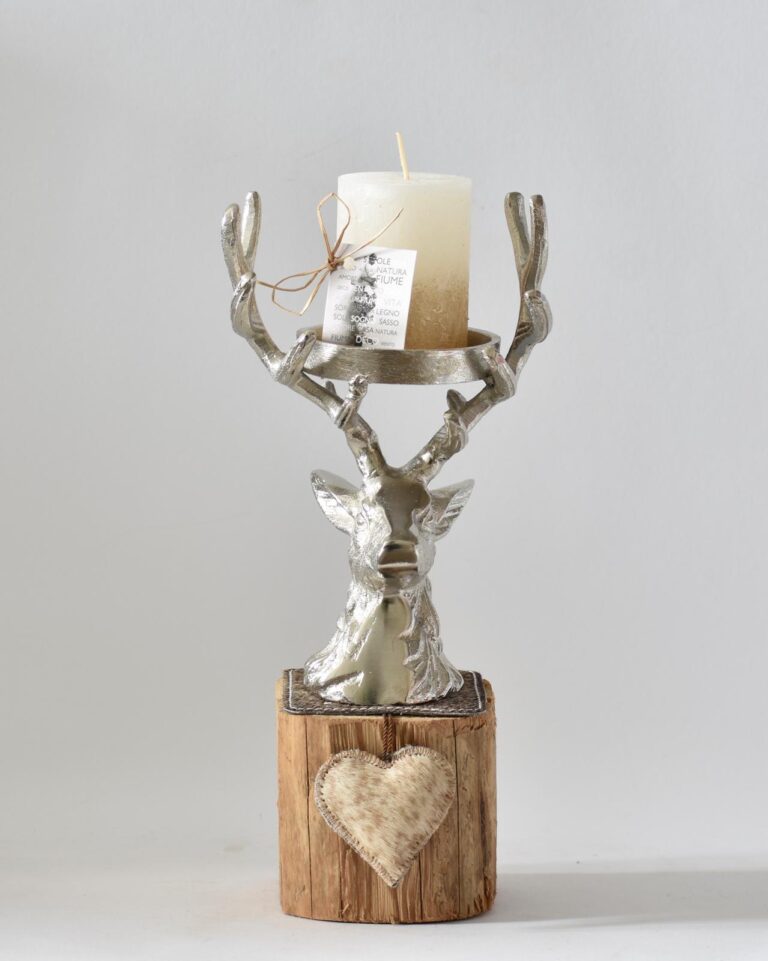 Bougeoir en bois 3 bougeoir en cerf